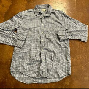 Faherty Shirt Men Medium Plaid Lightweight Button Down